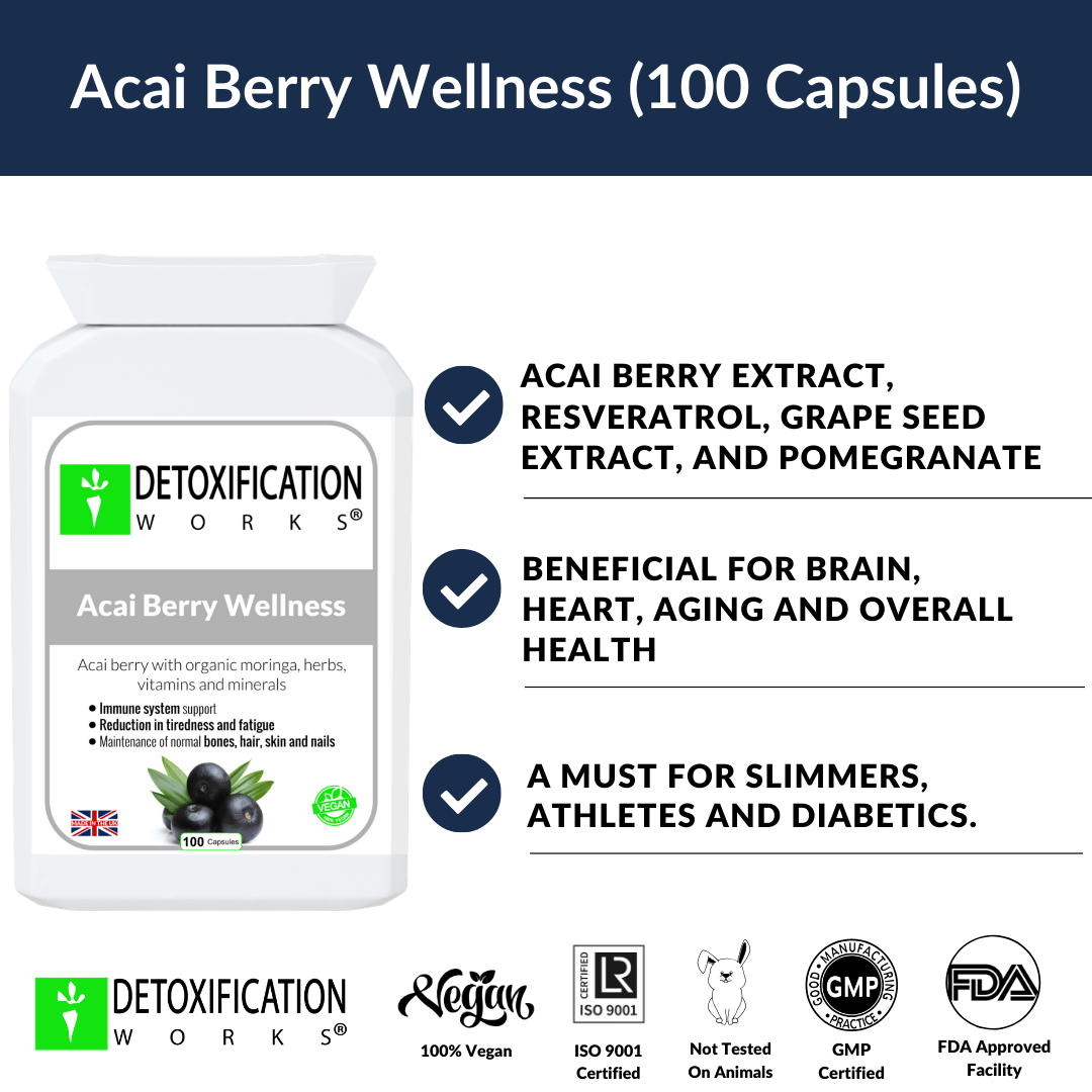 Acai Berry Wellness (100 Capsules) - Detox Works ®