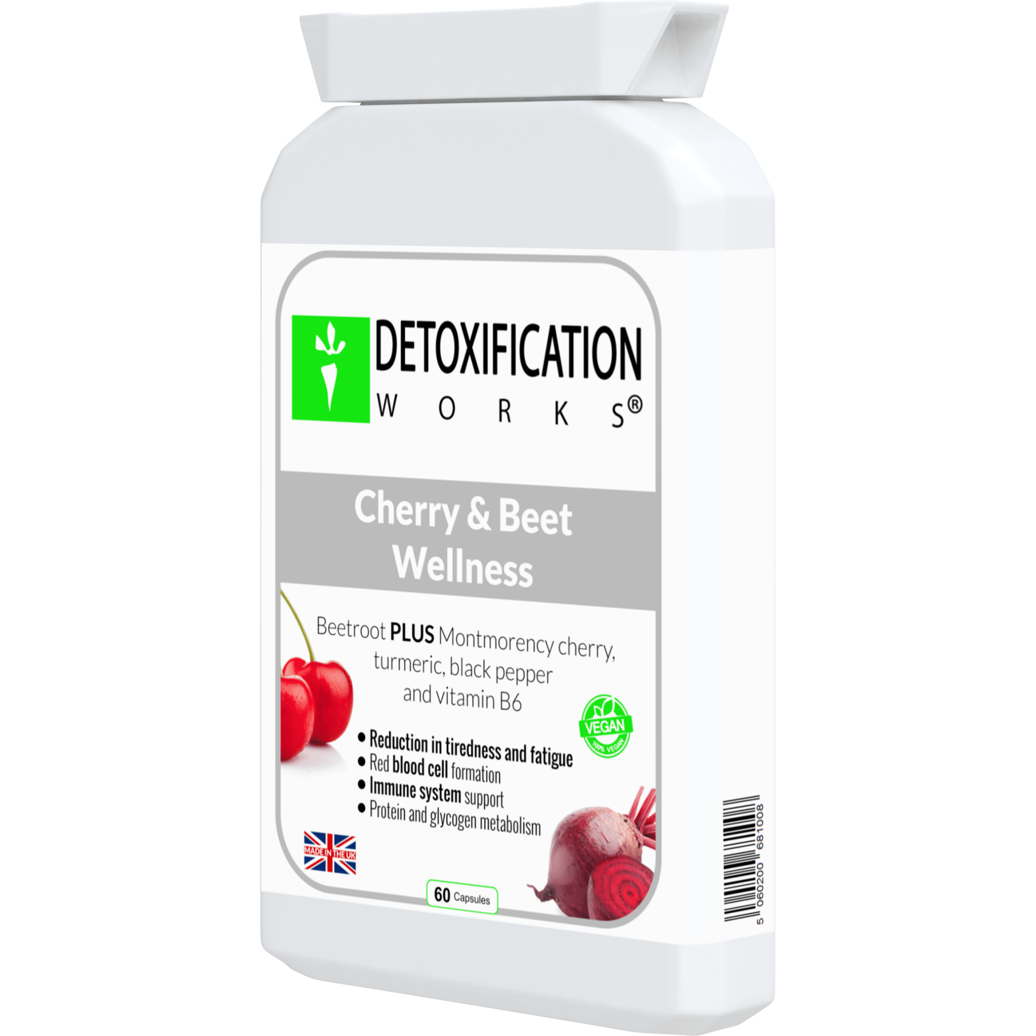 Cherry and Beet Wellness (60 Capsules) - Detox Works ®